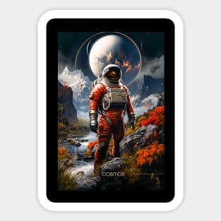 Extraterrestrial Explorer in Cosmos Sticker